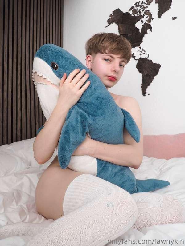 thinking of all the lewd things my blåhaj has seen in my bed..