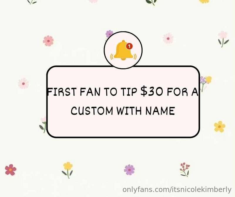 **FIRST FAN ONLY**

Personalized pussy play with name!😘