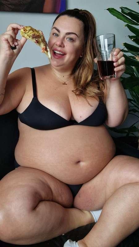 My big beautiful belly is so round and full, just waiting to..