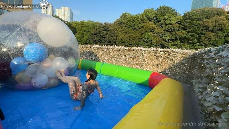 Giant Ball in a Pool! Rubber Vacuum Bed! Inflatables! Bondag..