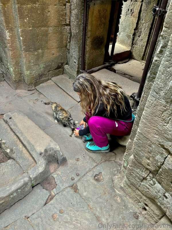 Of course I would be the one to find the cat and then water ..