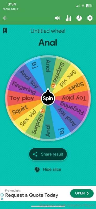 Let’s play 😍!! Tip here or send me a message tip $10 a spin ..