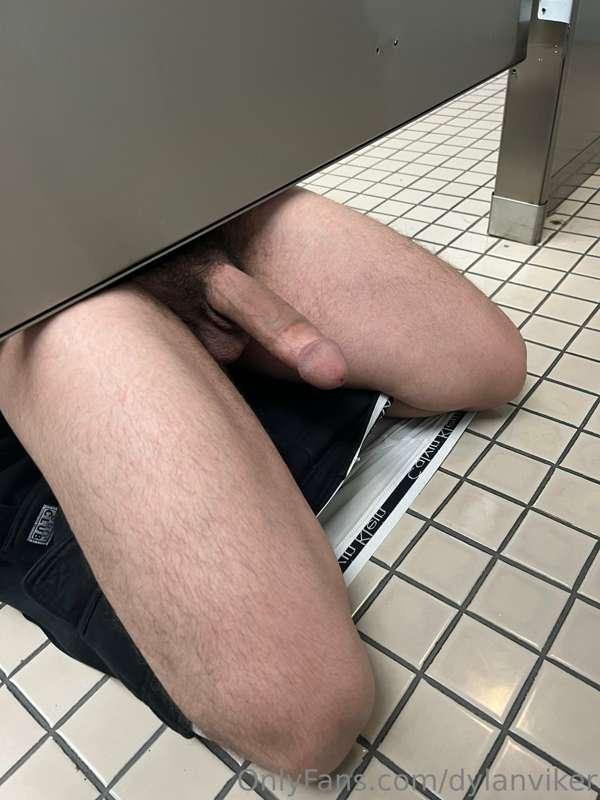 What would you do if you saw my cock peek under? 😈