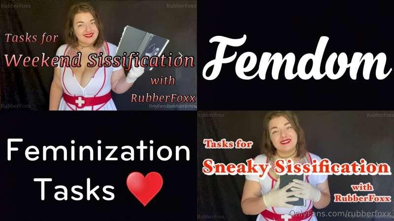 VIDEO BUNDLE Femdom Feminization TasksFrom the archives! Fem..