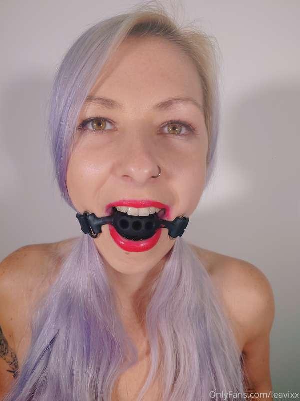 Saliva dripping out of my mouth and pussy juice dripping out..