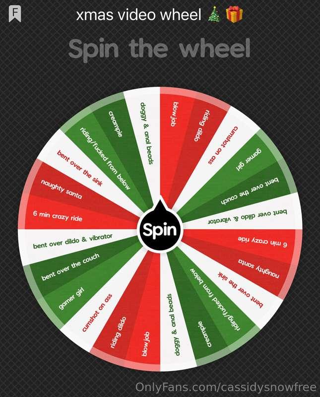 releasing my xmas spin the wheels early!! 🎄🎁😍on the video wh..
