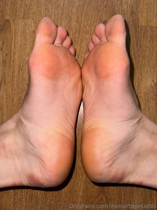 Look at my really wet n tired soles after workout with new p..