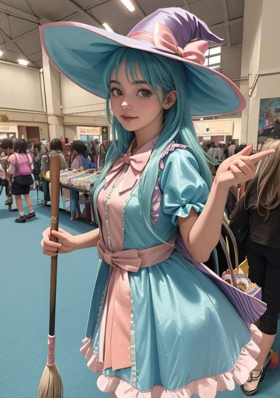 colorful witch