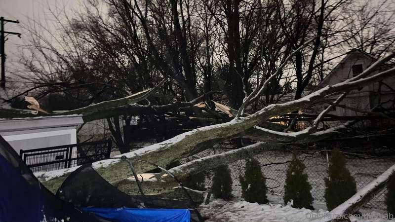 So this happened during our thunder snow we had... gonna cos..