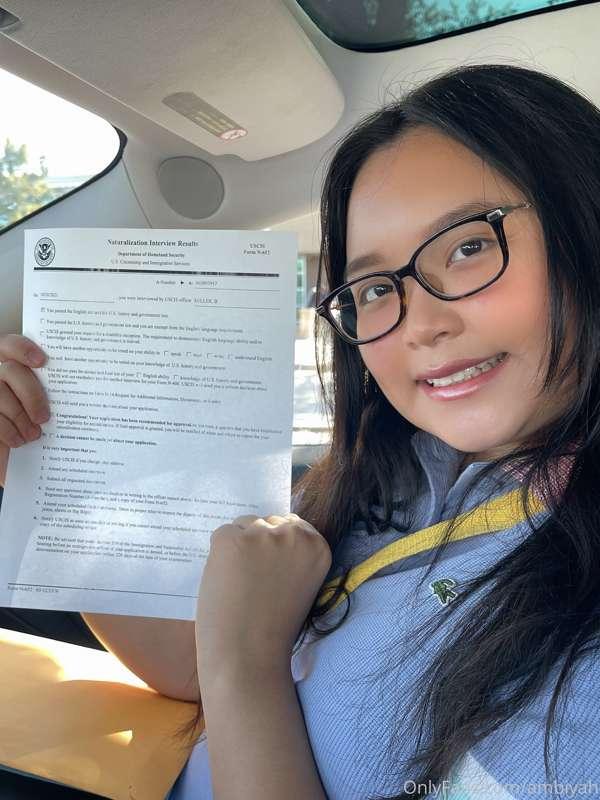 eeeee~ i have exciting news! I got passed my US citizens tes..