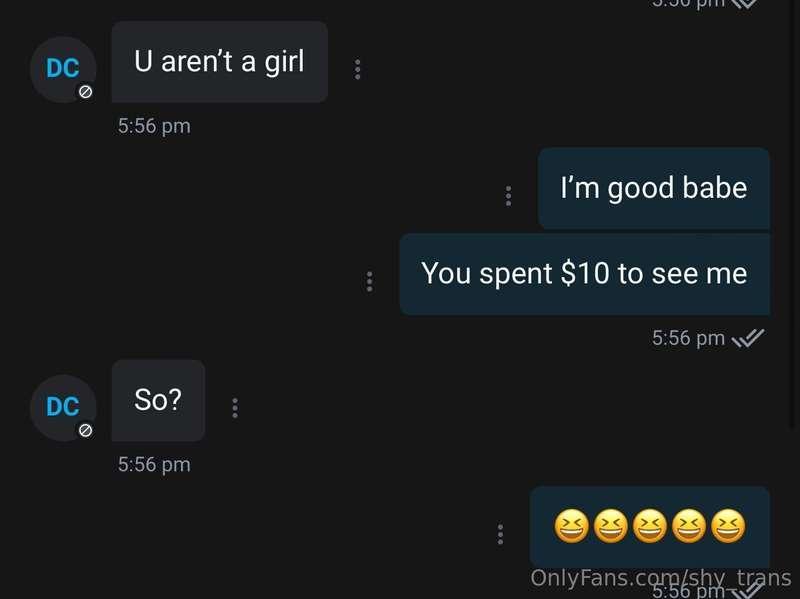 Paying to be transphobic….sounds a little obsessive 😆😆Mind y..