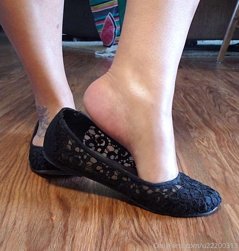 I just love a my black flats. If  I wear them all day,  they..
