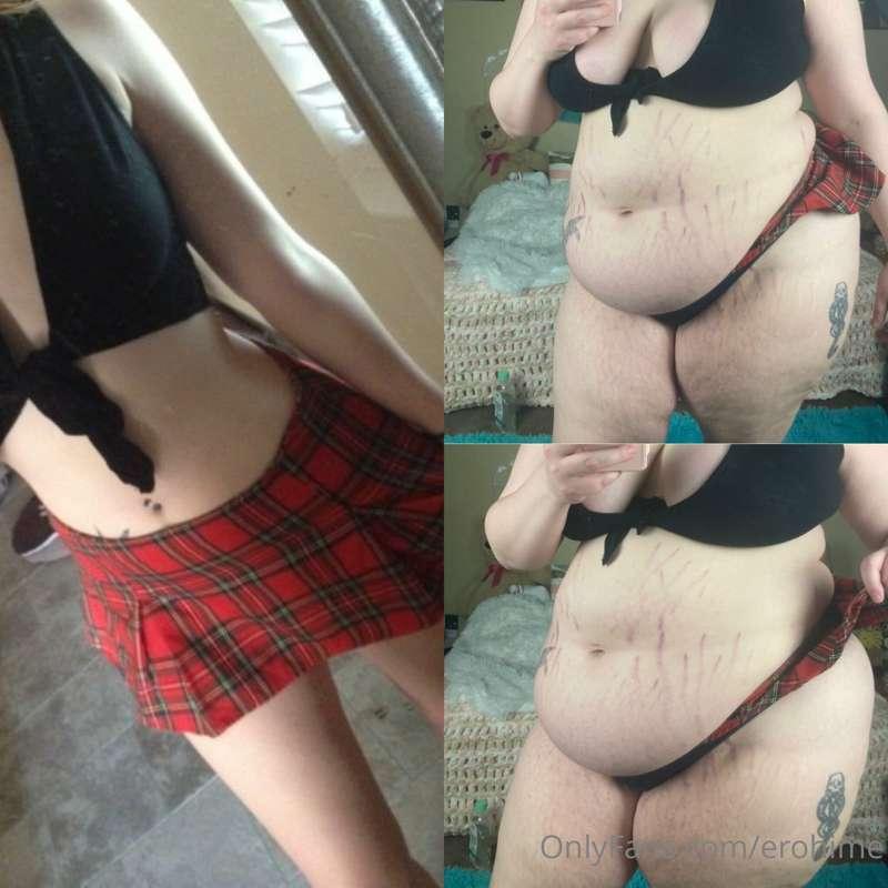 Two gain comparisons and a handful of selfies in this skirt ..