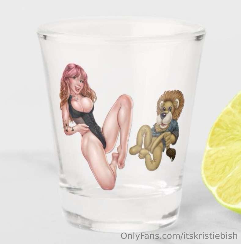 Selling shot glasses and T shirts! Tip $69 for a shot glass ..