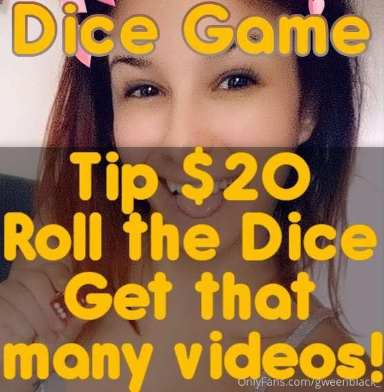 🎲 Let's play the DICE GAME! 🎲
You can get up to 6 videos for..