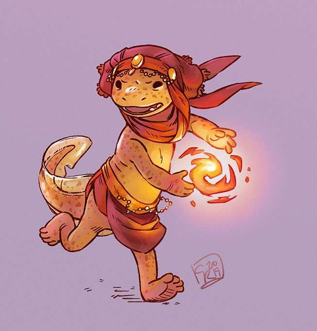 Commission - Brylu Casts Fireball!