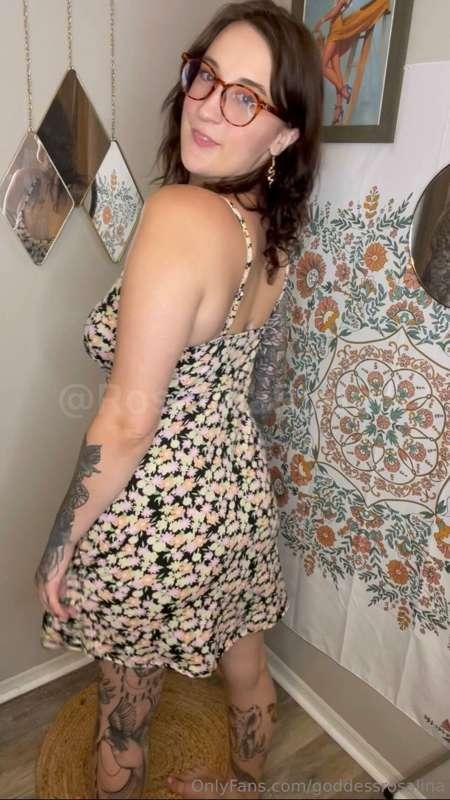Teasing you in my floral sundress with sexy booty shakes, fi..