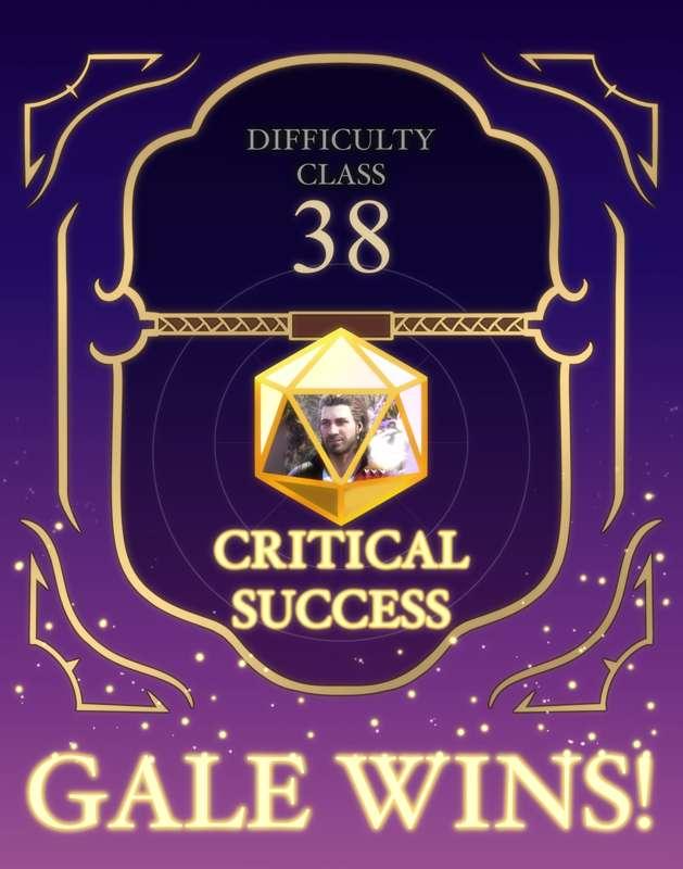 Congratulations, Gale of Waterdeep!