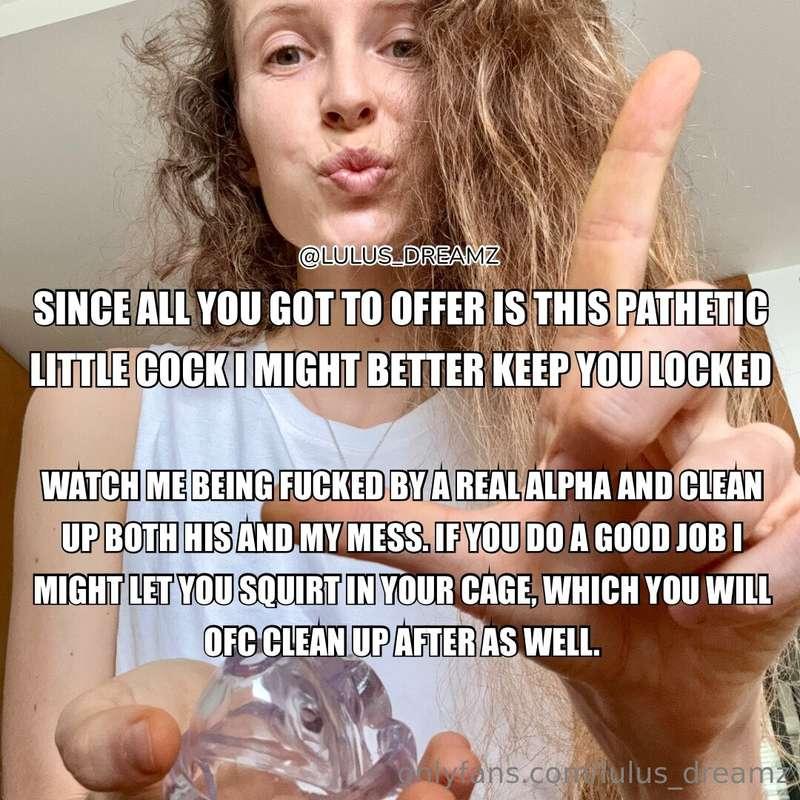 Will keep you locked while being fucked by a real alpha, hav..