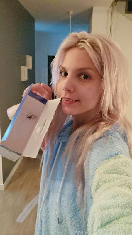 😬🕸️Caught a spider yesterday! Nessy made a fuss, little coward.😂

😍Little life is not in danger, we already let him out into the street😍