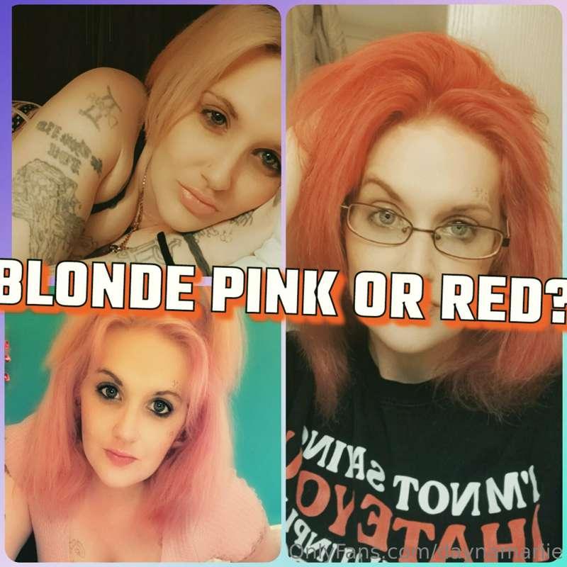 Blonde pink or red??
