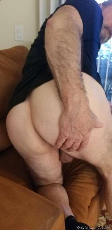 A chair, a butt, and a dildo