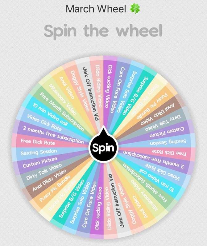 March 🍀 Spin The Wheel 🍀 
-1 Spin for $15.00
-3 Spins for $3..