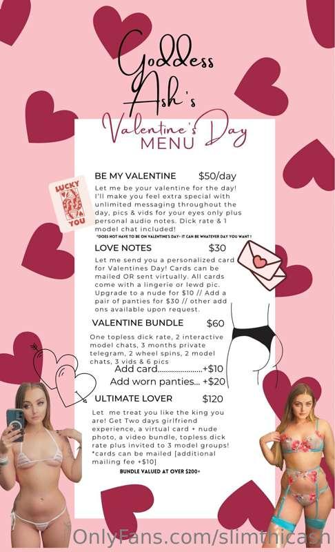 ## **Valentines Day Offers**

💌❣️💋Purchase between now & V-D..