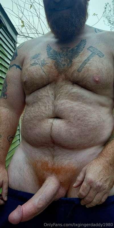 You've always been intrigued by the Ginger DILF next door.....