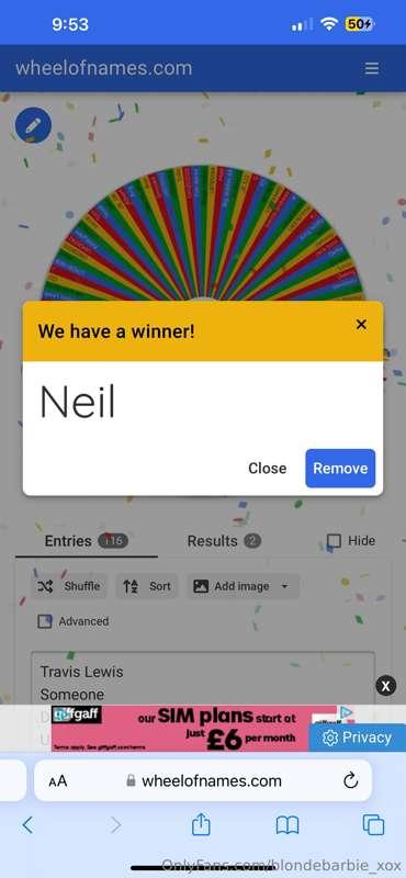 ANOTHER WINNER!!! 

did another one to be nice lol x

Neil w..