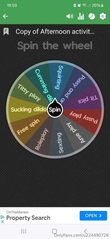 Cum spin my wheel baby, $4 for 2 spins xx