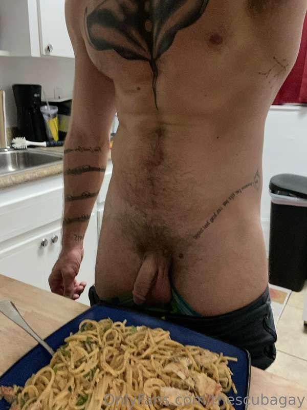 Dinner is ready 😈 I got you dessert too