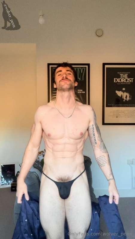 If you get naked too, I'll let you peel my thong off with yo..