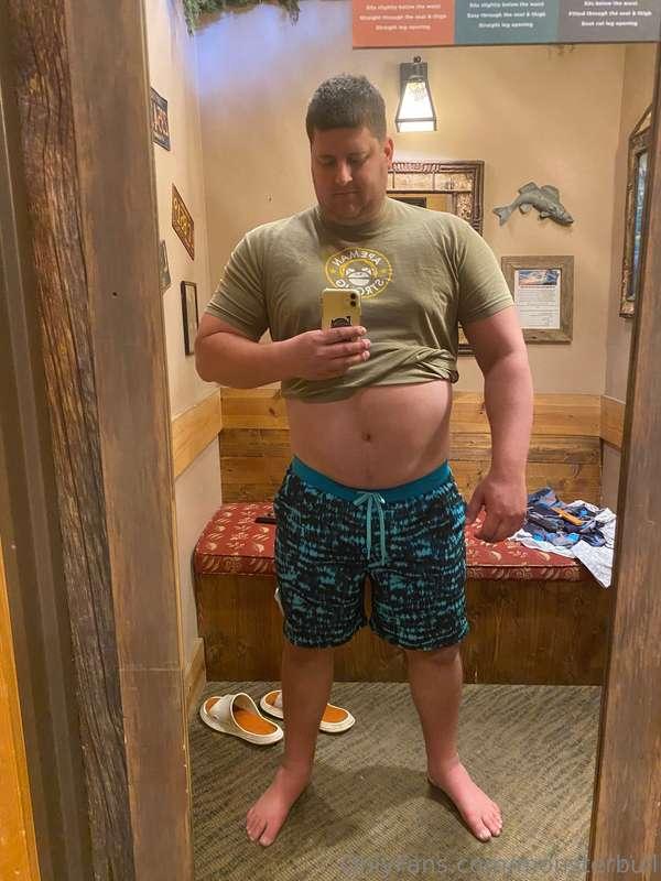 Needed to get a bigger swim suit now for the summer. Beach b..
