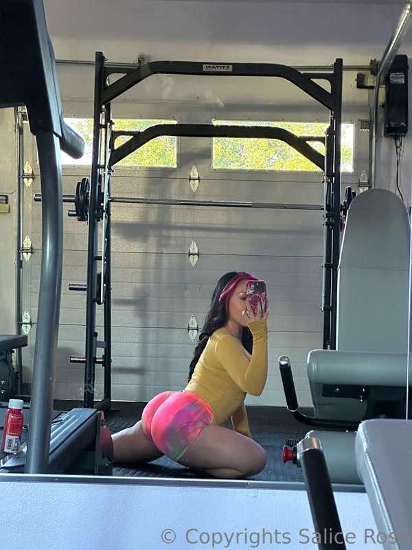 Stretching before my workout even though I rather be stretch..