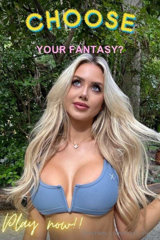 💋 CHOOSE YOUR FANTASY 💋Tonight, you get to decide how naught..