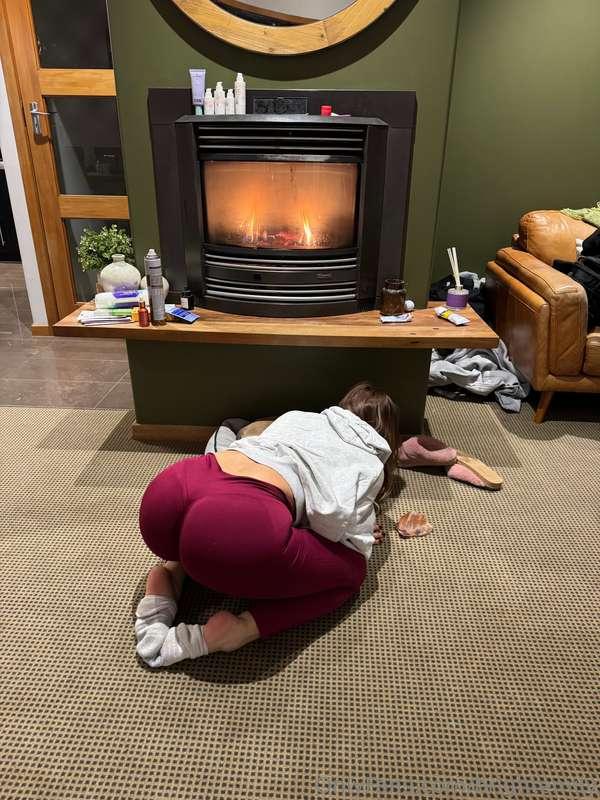 Cuddling my babies by the fire 🔥