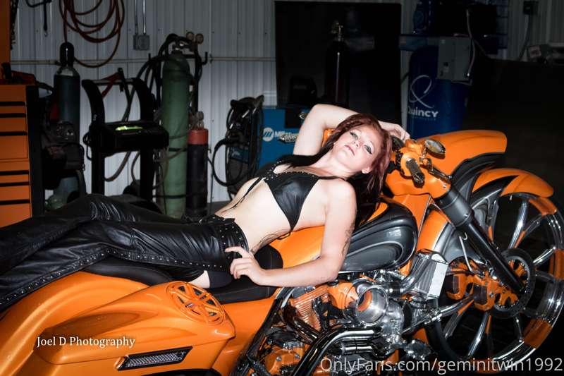This shoot was done with a custom chopper that was presented..