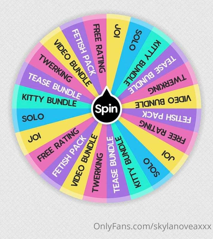 ***ALL NEW SPIN THE WHEEL!!***  ***1 SPIN - $5 2 SPINS - $10..