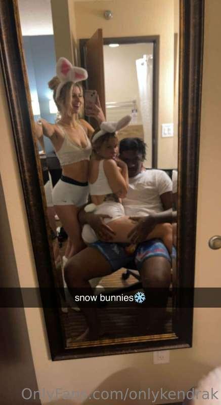 Me and @cameron_rae Are the naughtiest Snow Bunnies ever😈