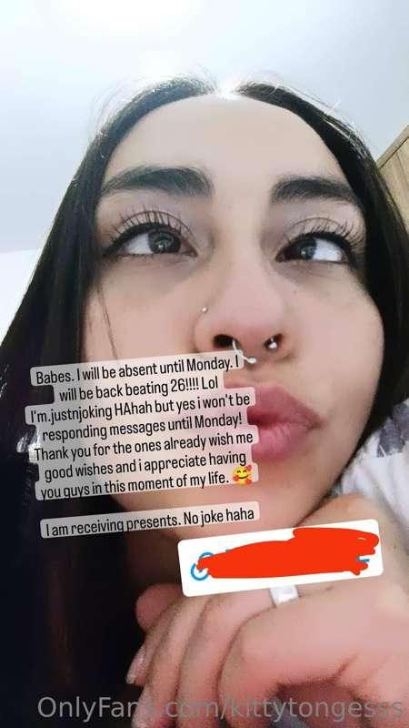 Babes. Thank you for your wishes and I accept any tip as bir..