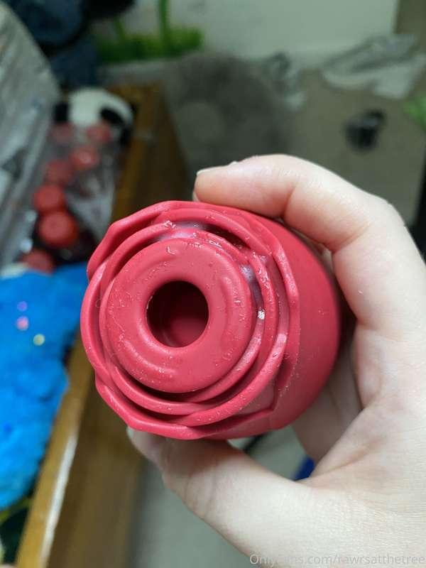 My favorite toy and my creamy pussy after playtime