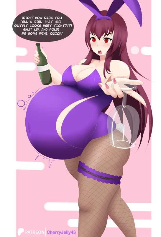 Drunk bunny Scáthach ( Fate series )