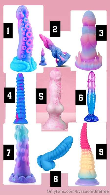 Browsing new dildos has me in a mood 🥵 which one is your fav..