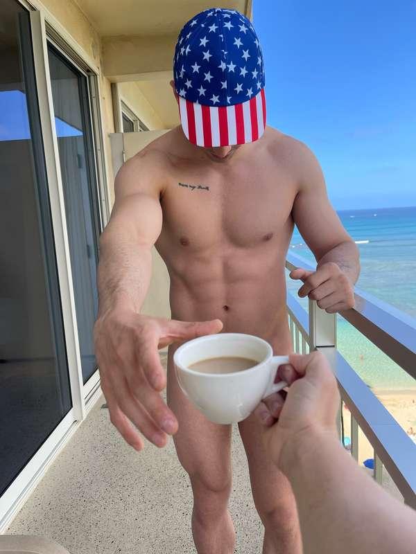 Who wants a cup of Joe 😈
Naked in hawaii