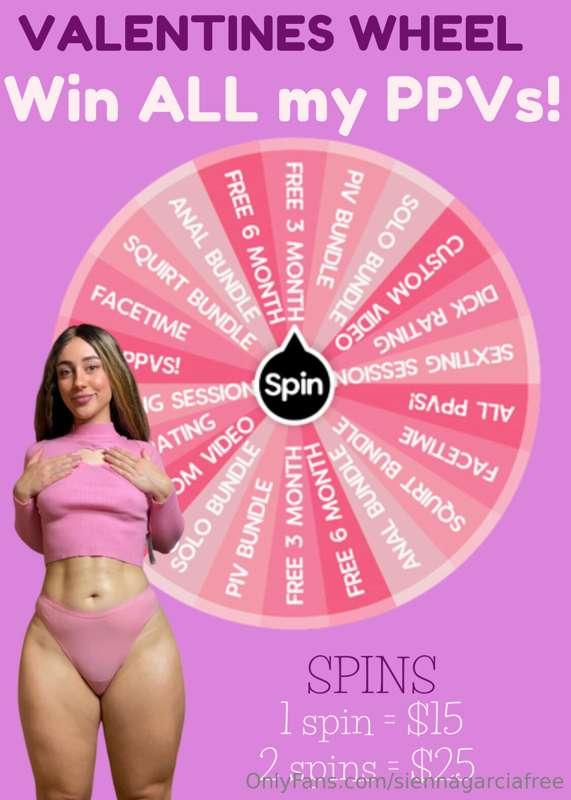 NEW WHEEL! TWO SPINS PER PERSON! 🎉❤️

$15 🟰 1 spin
$25 🟰 2 s..