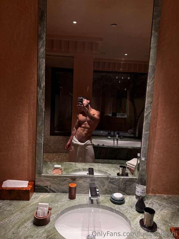 I want you to drop this towel down even further.. check your..