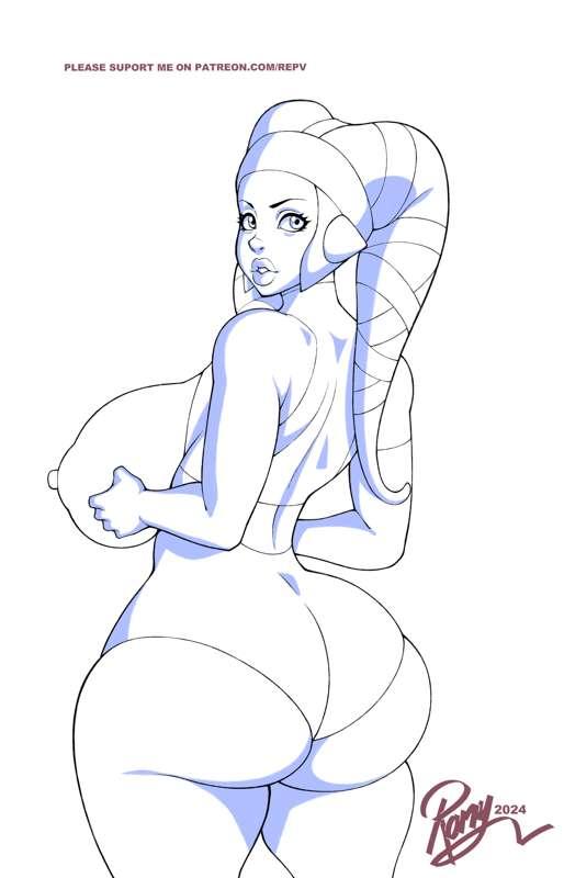 Aayla Secura commission lineart