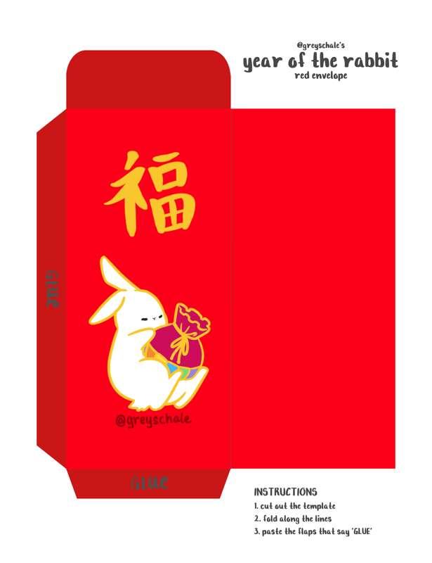 Bunny Lunar New Year! DIY Red Envelope!
