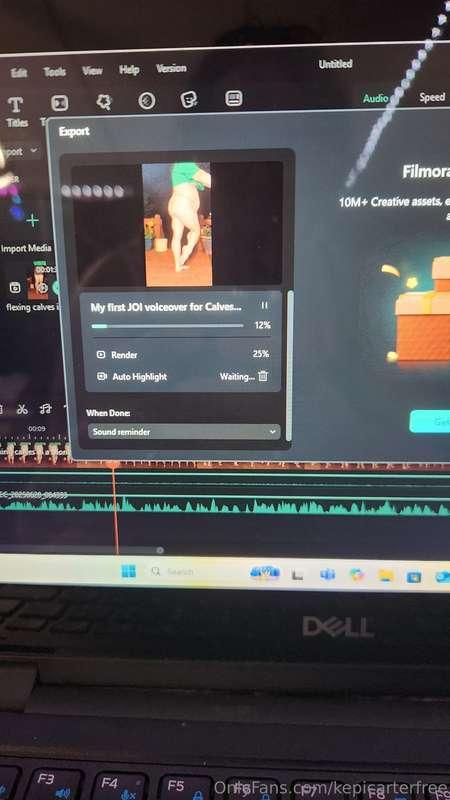 I just finished my first JOI voiceover on a calf flexing vid..